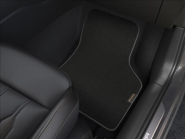 CUPRA floor mats with copper embroidery